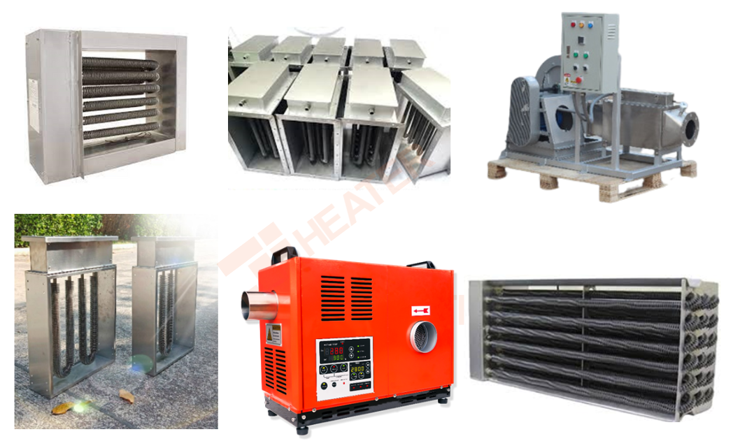 ตัวอย่างชุดฮีตเตอร์ลมร้อนสำหรับระบบ Duct Air